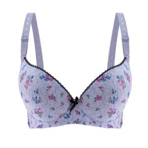 Padded Bra Without Wire-Flowery