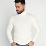 بلوفر برقبة عالية من التريكو