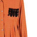 Women's Tunic Shirt with Lace Flare details