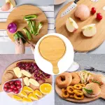 طبق بيتزا خشبي دائري