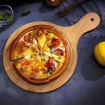 طبق بيتزا خشبي دائري