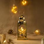 Battery operated lantern with star shaped light