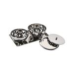 Set of two metal incense burners