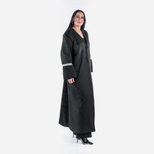 Winter Abaya Made of Chamois with Wool on The Sleeve