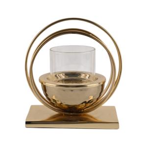 Metal Ring Golden Incense Burner