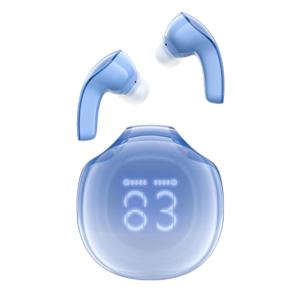 سماعات أذن بلوتوث AceFast T9 كريستال (هوائية) ملونة – أزرق جليدي