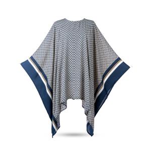 Women's Geometric Print Kaftan with Bold Border Trim