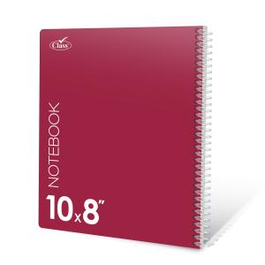 دفتر سلك 8x10 عنابي 100 ورقة كلاس