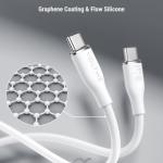 كابل فولت مي باورلينك موس – USB-C إلى USB-C، شحن سريع 100 واط، 1 متر، سيليكون ناعم، شريحة E-Marker، أزرق