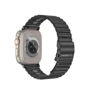 Amazingthing Titan Stainless Steel Band For Watch 49/45/44/42Mm Black