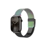 Amazingthing Omni Style Flip Watch Band For Apple Watch 49/45/44/42/41/40/38Mm Rainbow & Black