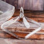 Luxurious Glass Candy Jar with Lid - Small