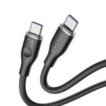 كابل فولت مي باورلينك موس – USB-C إلى USB-C، شحن سريع 100 واط، 1 متر، سيليكون ناعم، شريحة E-Marker، أسود
