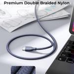 Voltme Powerlink Rugg Double Nylon Cable Type C to Type C 3A / 1M (60W) Blue