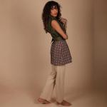 Ladies JELATS Sleeveless Belted Dress with Geometric Pleated Skirt