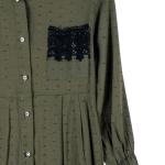 Women's Tunic Shirt with Lace Flare details