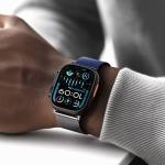 Amazingthing Omni Style Flip Watch Band For Apple Watch 49/45/44/42/41/40/38Mm Silver & Blue