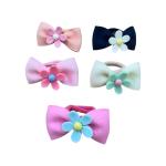 Elastic bow hair ties Flower Center Bows Design
