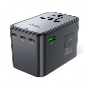 ايس فاست شاحن Z1 بقوة 75 واط بتقنية GaN محول 5 منافذ (3x USB-C + 2x USB-A)  شحن سريع