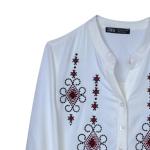 Women's Embroidered Boho Long Sleeve Blouse