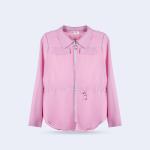 Women's Zip-Up Utility Shirt with Drawstring Waist
