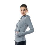 Stretchy Zip Pocket Jacket with Thumb Holes