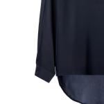 Women's Tunic Top with Floral Embroidery  Long Sleeve High-Low Blouse