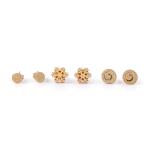 Artificial Swirl Pattern Stud Earrings Set