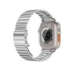 Amazingthing Titan Stainless Steel Band For Apple Watch 49/45/44/42Mm Silver