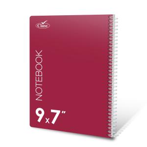 Class 7x9 Burgundy SPIRAL NB (80 SH)