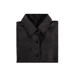 Noir Luxe Plain Button-Up Shirt with Long Sleeves and Hidden Pocket Stitch Details