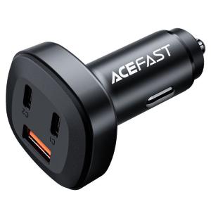 ايس فاست شاحن سيارة معدني B3 66 واط (USB-C+USB-C+USB-A) بثلاثة منافذ