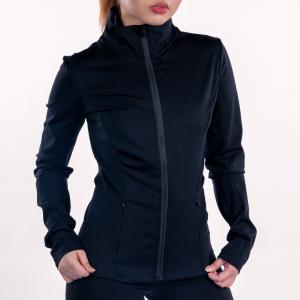 Stretchy Zip Pocket Jacket with Thumb Holes 