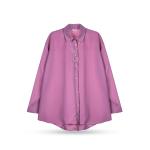Women's Button-Down Shirt Long Sleeve High Low Hem