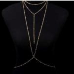 LABEL Gold Plated Body Chain - Y Neck Style