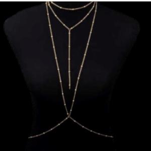 LABEL Gold Plated Body Chain - Y Neck Style