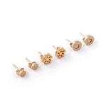 Artificial Swirl Pattern Stud Earrings Set