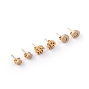 Artificial Swirl Pattern Stud Earrings Set