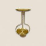 Modern Dual-Tier Acrylic & Gold Fruit Stand