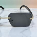 Infinity Women's Futuristic Rimless Hexagon Sunglasses