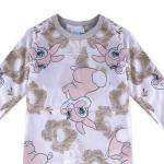 Kids Bunny Floral White Pajama Set