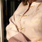 Women's Butterfly Satin Top and Skirt Set