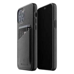 Mujjo iPhone 12/12 Pro حافظة جلدية كاملة - أسود