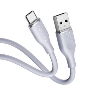 Voltme Powerlink Moss Liquid Silicon Cable USB A to Type C 3A / 1M (60W) Gray