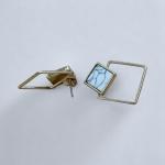 Marbled Square Drop Earrings