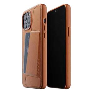 Mujjo iPhone 12 Pro Max حافظة جلدية كاملة - بني