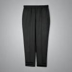 Ladies Tapered Ankle-Length Trousers with Elastic Waist