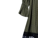 Women's Tunic Shirt with Lace Flare details