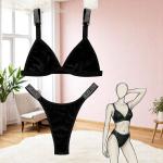 VIP Luxury Strap Triangle Bralette & Thong Set