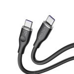 كابل فولت مي باورلينك موس – USB-C إلى USB-C، شحن سريع 60 واط، 1 متر، سيلكون ناعم، أسود